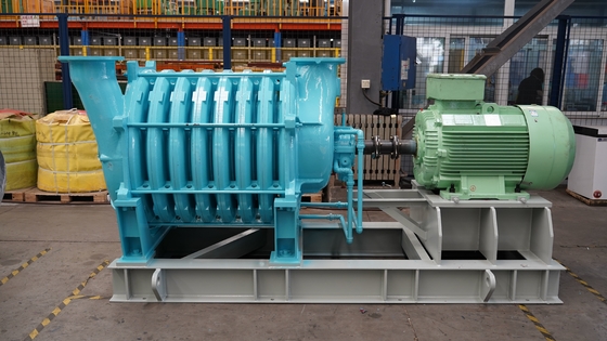HT250 Shell Multistage Centrifugal Air Blower Airfoil Return Flow Blade فشار جامد بالا را به دست می آورد