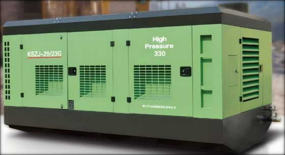 کمپرسور هوای اسکرو چاه عمیق 1.7-3.5 مگاپاسکال 18-43 متر مکعب در دقیقه برای حفاری زمین گرمایی